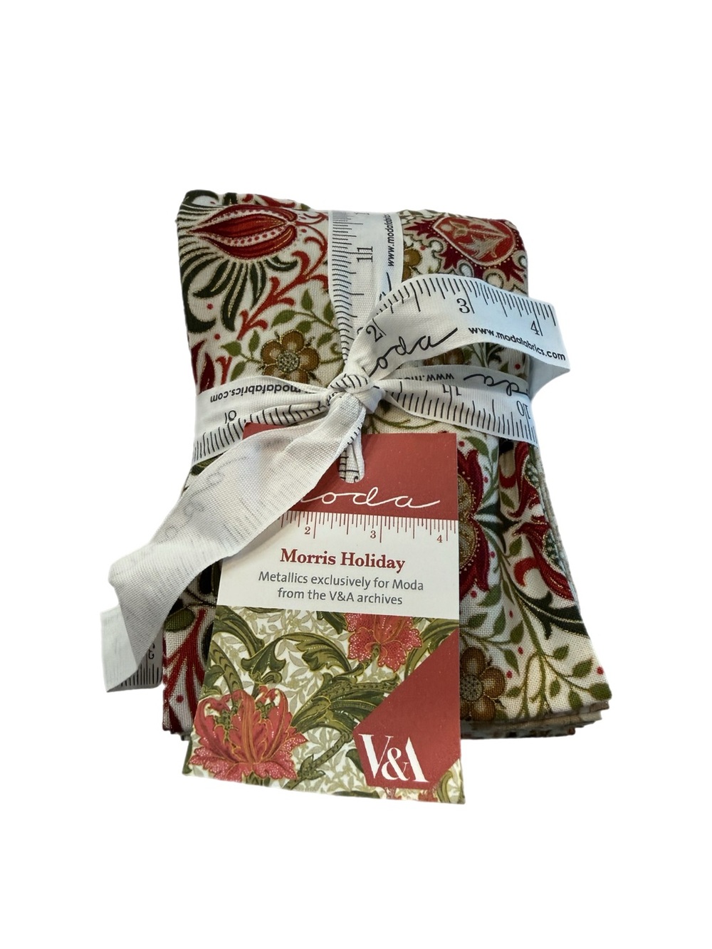 Moda Morris Holiday Metallic Holiday Fabric Fat Eighths Bundle